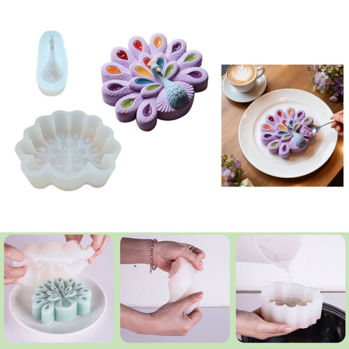 Creative Peacocks Silicone Mold For Baking Mousse Cakes 1