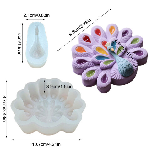 Creative Peacocks Silicone Mold For Baking Mousse Cakes 2