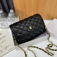 (Black) Xianglingge fortune bag seven-color cross-body shoulder bag-with box