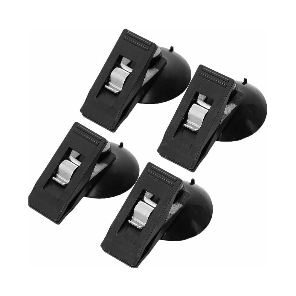 Suction Cup Abs Clamp Arm Multi Purpose Clip, Car Windshield Ticket Holder For Multifunctional Use, 4Pcs Attachments With High Quality Spring St Black 9454554134550