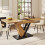 Extendable Dining Table with Wood Grain Finish 1
