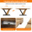 Extendable Dining Table with Wood Grain Finish 4