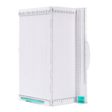 Foldable paper cutter, portable trimmer for scrapbooking, cardboard, craft paper, labels and photos White