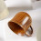Unique Flared Wooden Cup With Comfort Handle Heatproof 7