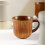 Unique Flared Wooden Cup With Comfort Handle Heatproof 4