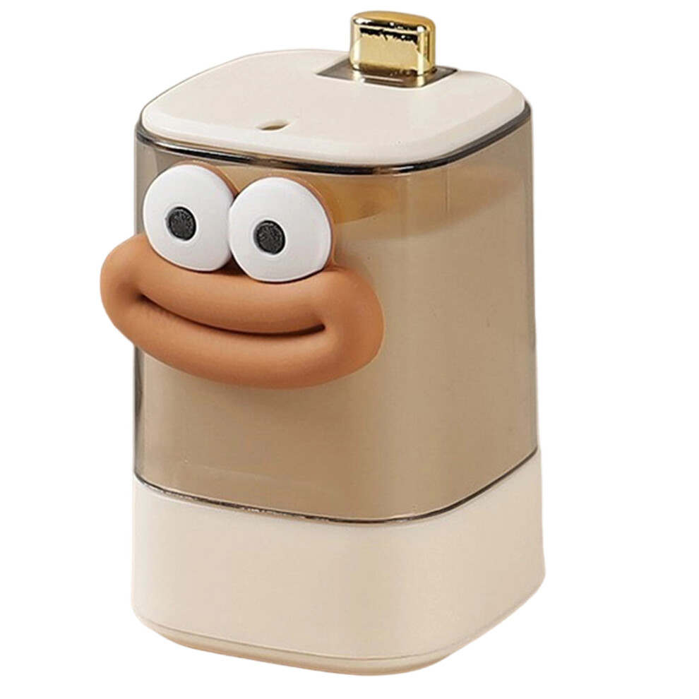 Cute Large Mouth Toothpick Holder Automatic Popping Up-White