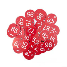 Set with 20 license plates for beehive and key identification stickers