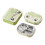 Double Layer Insulated Lunch Box with-green panda 4 squares 1