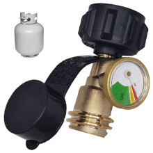 Propane Tank Gauge HeavyDuty Propane Tank Gauge Level Indicator with Glow in The Dark Dial Metal Comprehensive Adapter for BBQ Gas Grill