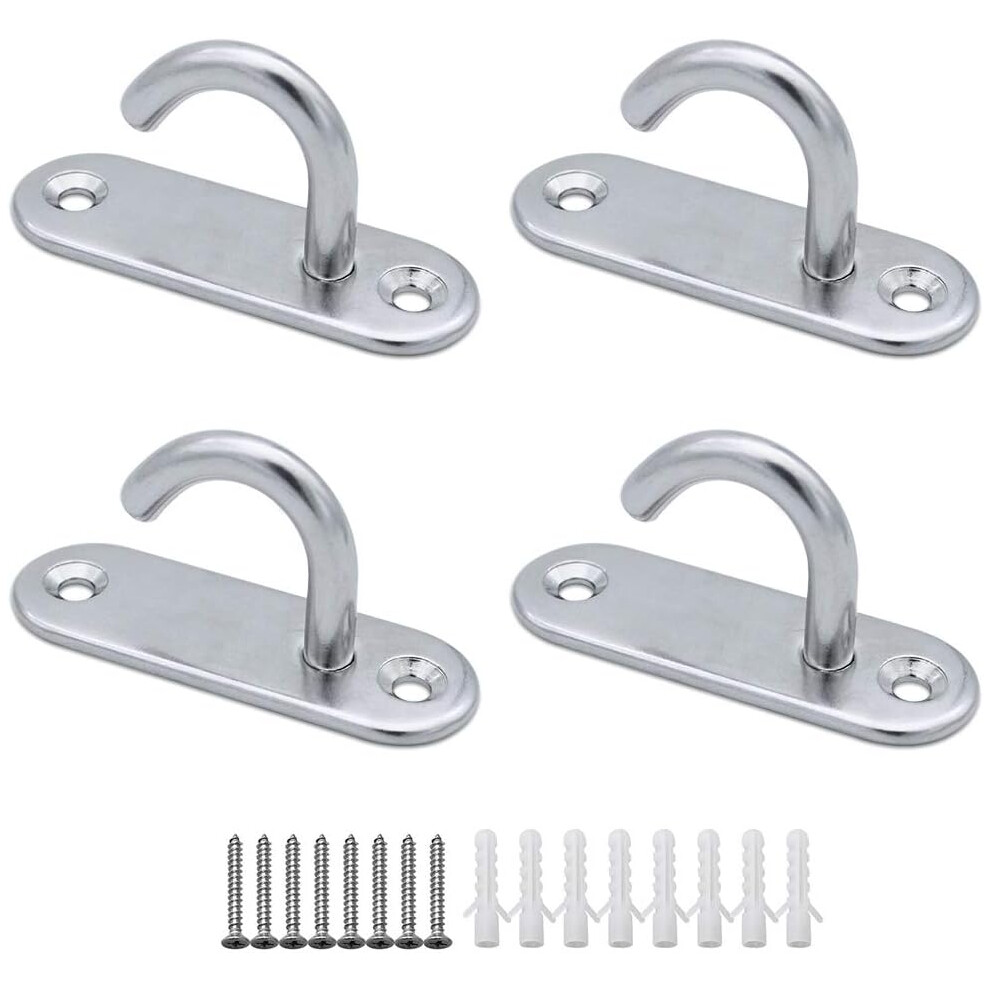 Smooth Surface Stainless Steel Ceiling Hooks, Rustproof Pad Eyes Plate For Heavy Duty Needs, Wide Application In Marine Hardware, Corrosion Resistant, 9454554133676