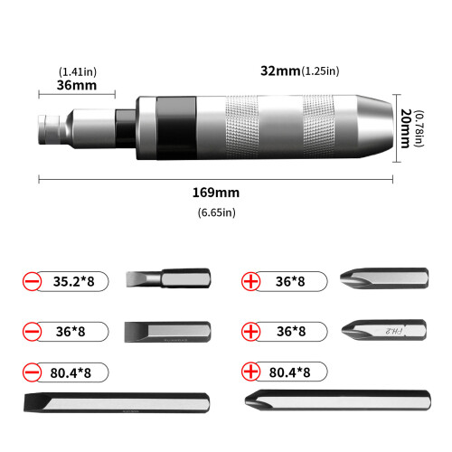 Industrial Impact Screwdriver Bit Set AntiCorrosion-Iron box 2