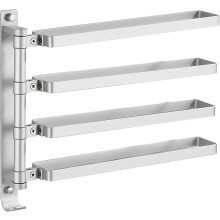 Colgador giratorio para baño, toallero abatible con fácil instalación en la pared para ahorrar espacio. Diseño de acero inoxidable resistente a