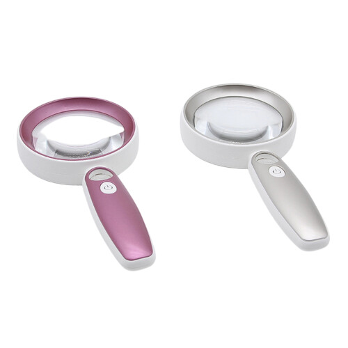 Precisions Optics Magnifier With Bright LED Light-silver gray 1