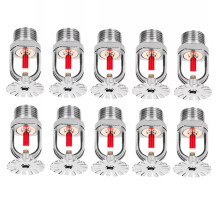 10 pieces fire sprinkler heads 68 C 68.3 C pendant type alloy material red glass bulb quick response sprinkler system