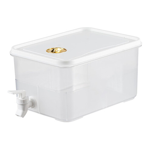 Clear View Refrigerator Water Container Wide-Gold Plated Large
