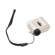Ergonomic Double Power 80X 100X Magnifier with LED-80X Silver