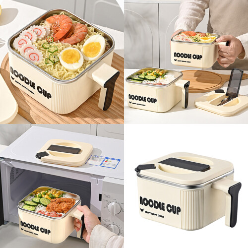 Multipurpose Stainless Steel Noodles Bowl Drain Function Square 2