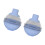2pc Flexible Silicone Round Ice Cubes Trays Dishwasher-Blue 1