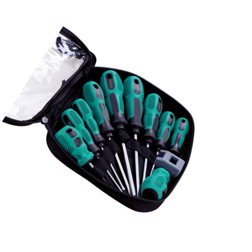 Multipurpose Steel Screwdriver Flat & Slotted Bit -10 piece set