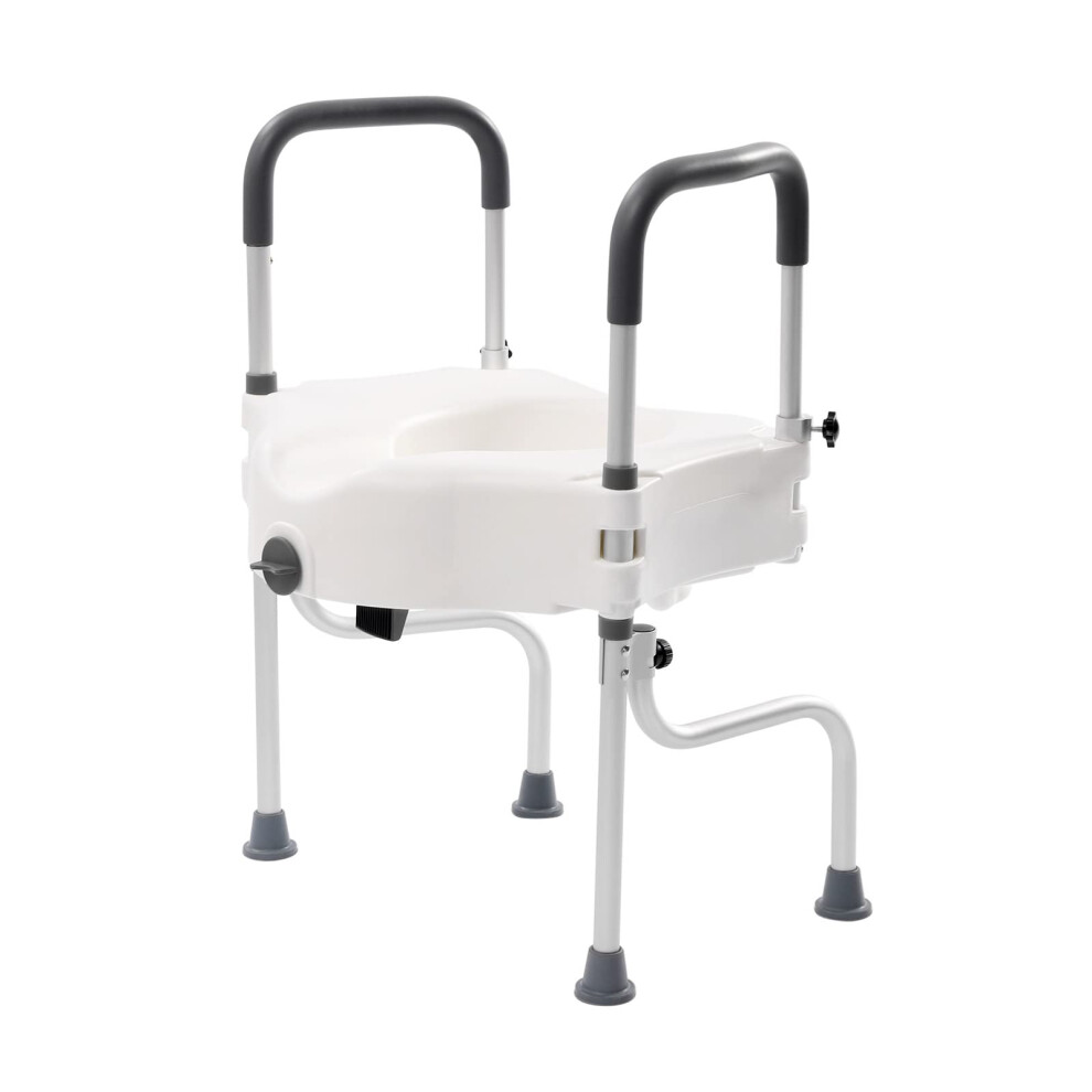 Toilet Seat Raiser with Armrests, 11 cm Toilet Seat Raiser Toilet Seat for Seniors, Disabled People