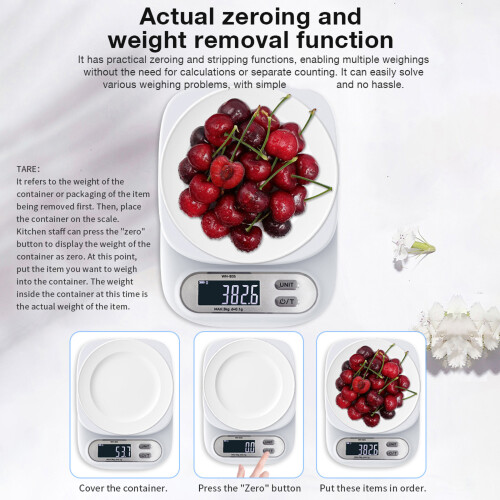 Balance de cuisson électronique,-3kg 0,1g Modèle rechargeable 1