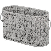 Braided Toilet Paper Storage Basket, Toilet Paper Container, Bathroom Organiser Grey Gray
