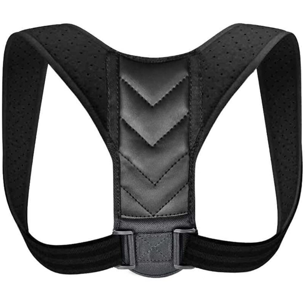 Back Adjustable Posture Corrector Belt For Clavicle And Upper Back Support Shoulder And Lumbar Correction Black XL