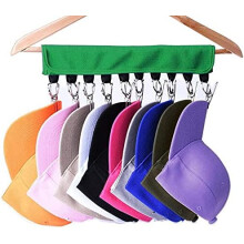 Organizador de chapéus para armário, proteção contra danos, expositor de chapéus pendurado, fácil instalação com clipes de aço inoxidável,