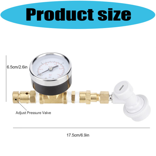 Practical Brewing Pressure Meter Homebrewing Ball Lock Beer Kegs 2
