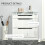 Homcom HOMCOM Shoe Cabinet w/ 3 Drawers High Gloss Storage Cupboard White 7