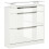 Homcom HOMCOM Shoe Cabinet w/ 3 Drawers High Gloss Storage Cupboard White 2