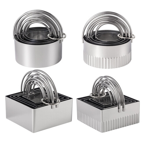 5 Piece Round Cookie Mould Set Ergonomic-Round straight edge 1
