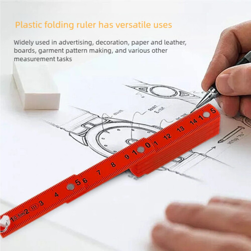 Règle pliante ABS 0.5M, outil de mesure Portable, outil de-Vert 1