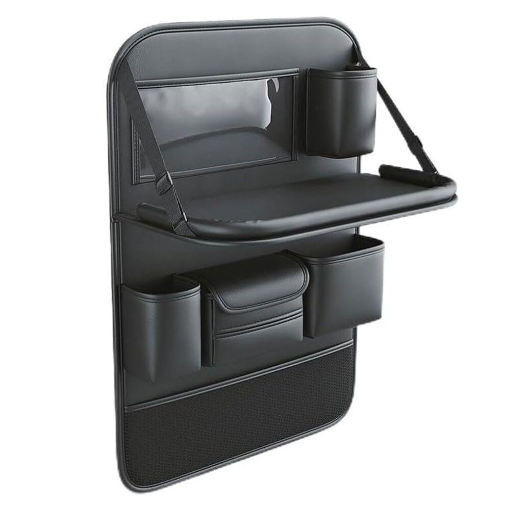 Car Seat Storage Bag Organizer For Stonic Yb/Kx1 20182024 Pu Leather Foldable Table Tray Backseat Organizer Black 9067246311292