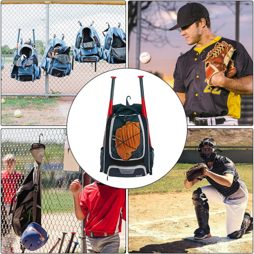 Bat Bags Baseball Backpack with Ventilated Shoe Compartment, Padded Straps 2