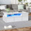 White High-Gloss LED Coffee Table with 2 Drawers & Storage 3