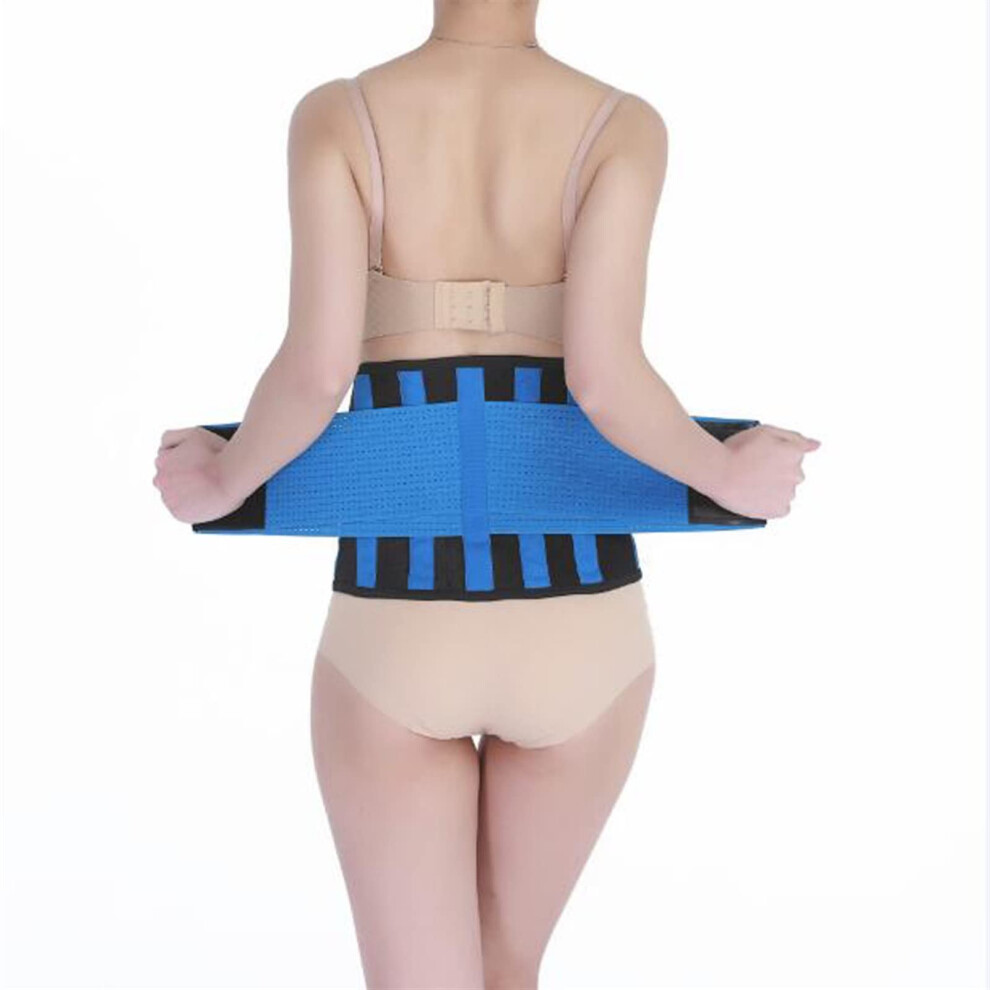 Back Corrector XL Blue Waist Back Support Belt Lumbar Back Brace For Posture Correction Health And Relaxation