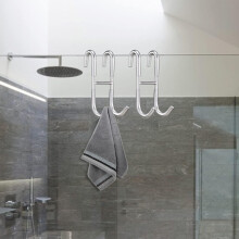 Innovatieve badkameraccessoires: antislip en geluidsreducerende handdoekhaken voor frameloze douchedeuren, snel en eenvoudig te monteren,
