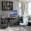Homcom HOMCOM 5-Tier Wall Display Shelf Cabinet with Slide Doors Black 9