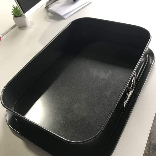 Rectangular baking pan, springform pan, square cake pan, cheesecake baking dish, tiramisu pan, non-stick, cut-resistant, square cake pan 2