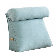 Adjustable Reading Pillow for Easy Maintenance, Humanized Design Triangle Back Cushion in Lake Blue (45X45X20)