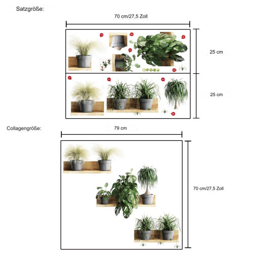3D wall stickers, removable bonsai wall stickers, creative wall decoration 1