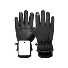 Winter Outdoor Climbing Gloves Thermal for Man Woman Black M