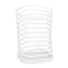 Square Shape Metal Spring Pen Cup Desk Pen Organiser For-White