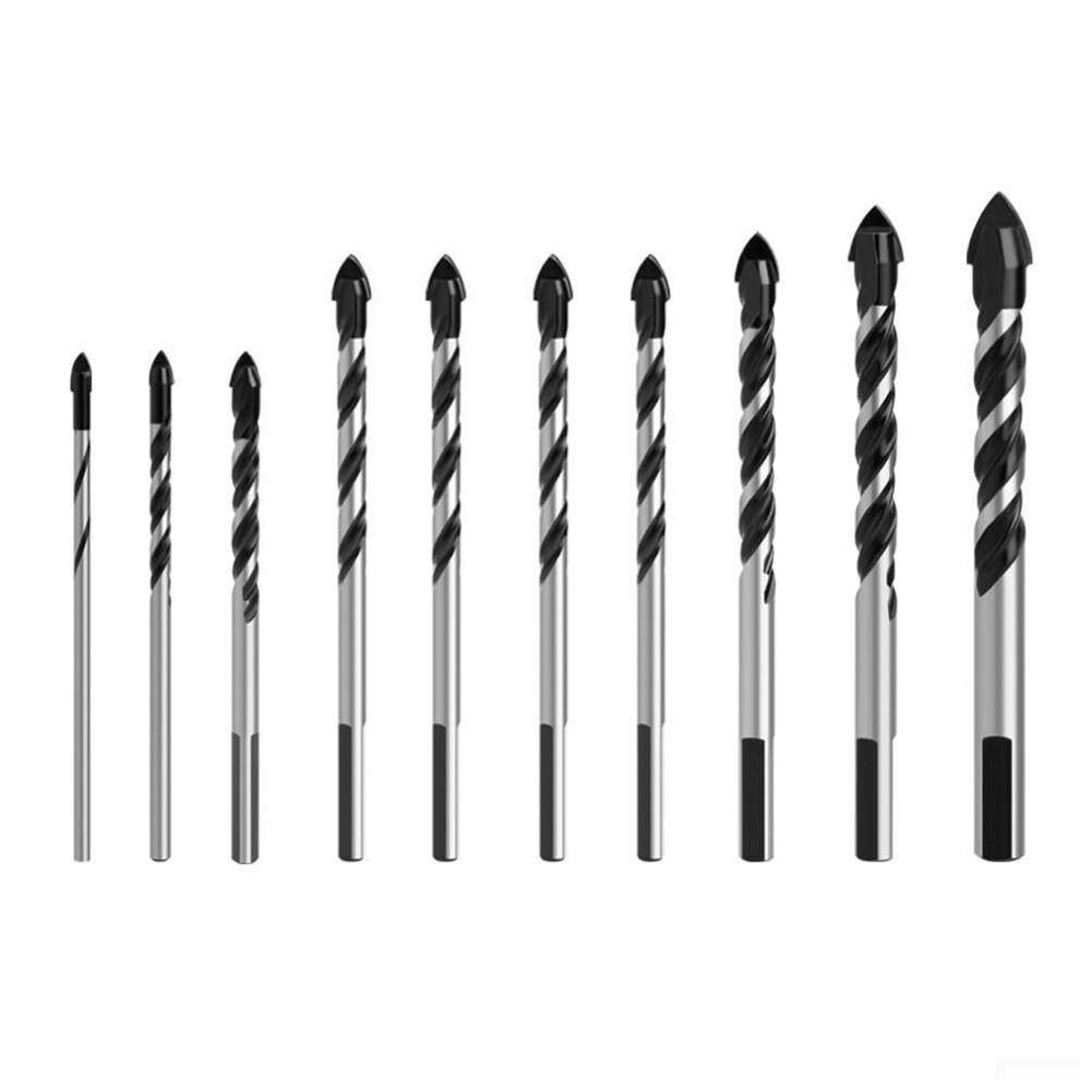 Professional Triangular Drill Bits, 10Piece Set For Glass, Tiles, Marble, Wood 9067246885779