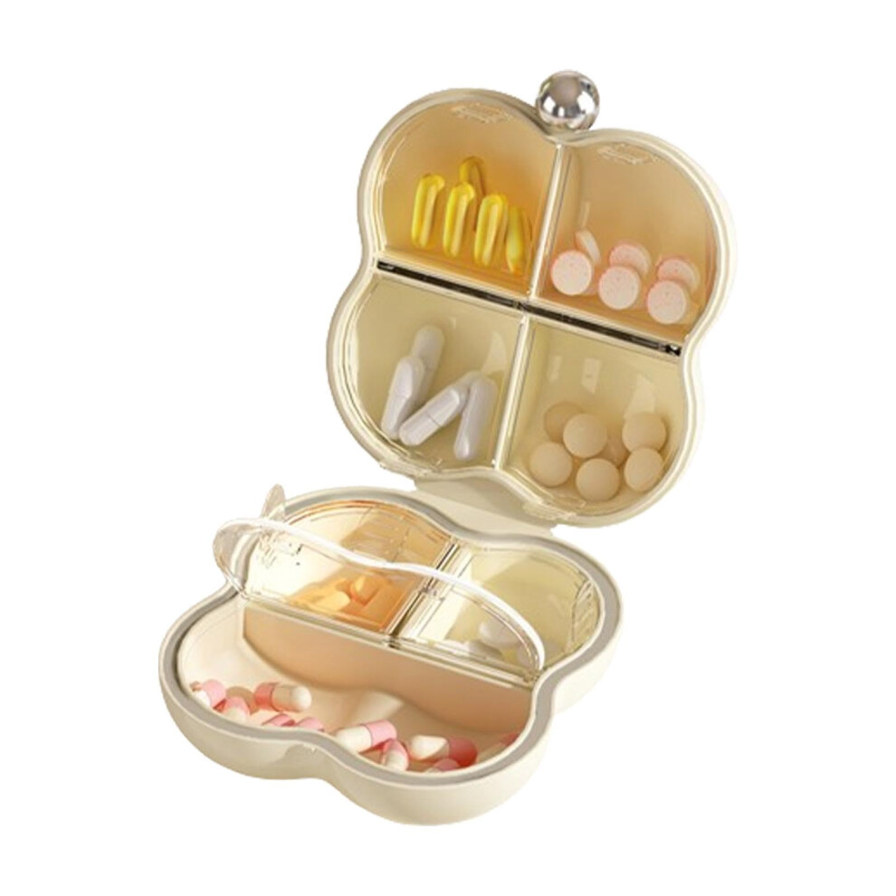 Cream Pill Organizers Weekly Medicine Organizer Multifunctional Pocket Medicine Dispenser For Earrings Necklaces
