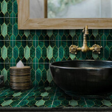Adesivos de azulejo para piso/parede, para decoração de casa, fáceis de aplicar, adesivos de azulejo para cozinha, banheiro, decoração, 20 x