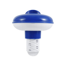 Schwimmen Deluxe large blue and white floating swimming pool chlorine dispenser automatic applicator cleaner accessories