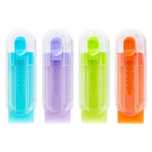 4Pcs Candy Color Sliding Action Eraser Retractable Pencil Eraser