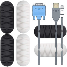 Attaches adhésives pour câbles de bureau, organisateurs multifonctionnels légers et flexibles, conception à 5 fentes pour cordons d'alimentation,